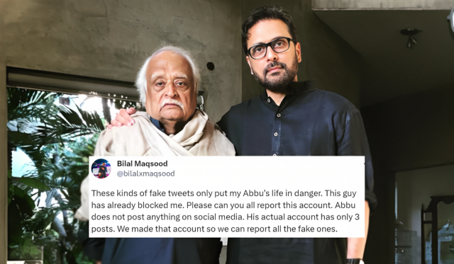 bilal maqsood asks fans to report fake accounts of anwar maqsood citing threat to life