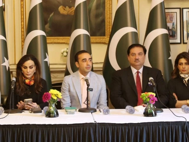 bilawal bhutto along with members of the delegation held a post visit press briefing at pakistan high commission in london uk on june 11 photo x com pakistaninuk bilawal bhutto along with members of the delegation held a post visit press briefing at pakistan high commission in london uk on june 11 photo x com pakistaninuk