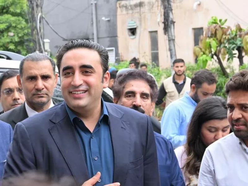 ppp chairman bilawal bhutto zardari addressing the media at lahore on september 19th 2023 photo credit ppp twitter handle ppp chairman bilawal bhutto zardari addressing the media at lahore on september 19th 2023 photo credit ppp twitter handle