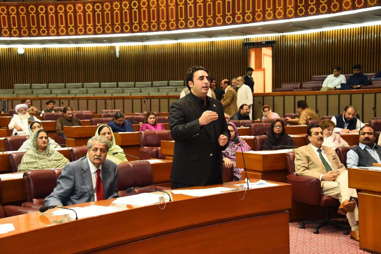 foreign minister bilawal bhutto zardari addressing national assembly session on may 15 2023 photo twitter naofpakistan