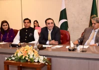 pakistan peoples party chairman bilawal bhutto zardari talks to media representatives at the parliament house on thursday photo x ppp