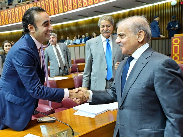 prime minister shehbaz sharif meets ppp chairman bilawal bhutto zardari during the budget session in the national assembly on thursday june 26 2025 photo courtesy x govtofpakistan prime minister shehbaz sharif meets ppp chairman bilawal bhutto zardari during the budget session in the national assembly on thursday june 26 2025 photo courtesy x govtofpakistan