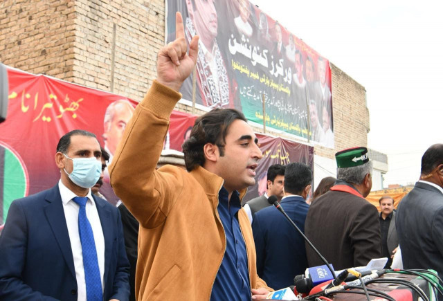 ppp chairman bilawal bhutto zardari addressing party workers in peshawar photo ppp media cell ppp chairman bilawal bhutto zardari addressing party workers in peshawar photo ppp media cell