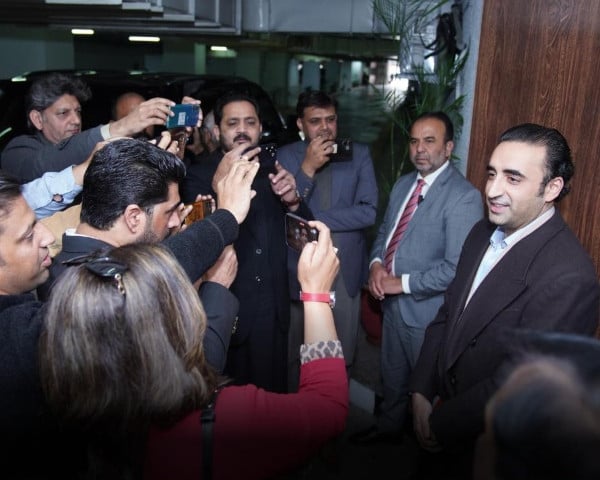 pakistan people s party chairman bilawal bhutto zardari speaking to media representatives at the parliament house on january 24 2025 photo ppp facebook