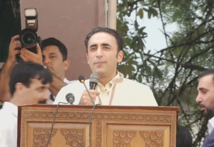 ppp chairman bilawal bhutto zardari addresses an election rally in muzaffarabad on thursday screengrab ppp chairman bilawal bhutto zardari addresses an election rally in muzaffarabad on thursday screengrab