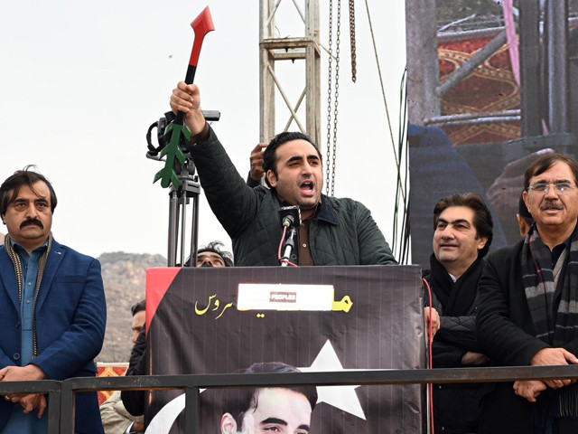 ppp chairman bilawal bhutto zardari addressing an election rally in batkhela malakand district on wednesday january 31 2024 photo ppp media cell