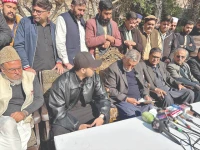 haji ghulam ahmad bilour addressing a press conference photo express
