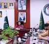 bisp chairperson senator rubina khalid holds a live e katcheri session at the bisp headquarters in islamabad on wednesday photo express