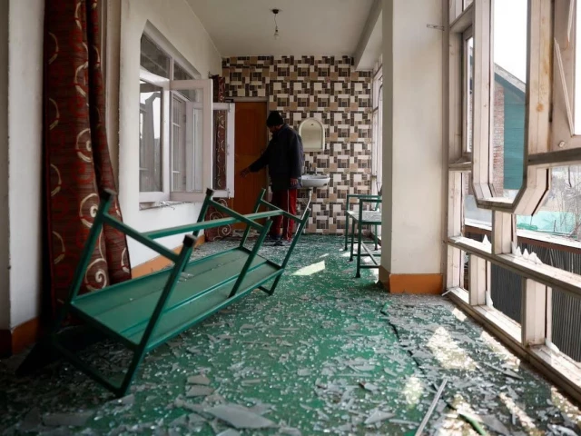 mubarak shah a caretaker inspects damage to a building near the site of an explosion at a police station in srinagar indian kashmir november 15 2025 photo reuters mubarak shah a caretaker inspects damage to a building near the site of an explosion at a police station in srinagar indian kashmir november 15 2025 photo reuters