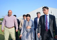 provincial minister for school and higher education rana sikandar hayat l punajb senior minister marriyum aurangzeb c and bnu vice chancellor dr moeed yusuf photo x