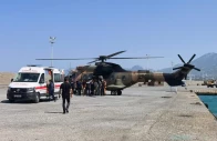 a helicopter brings survivors ashore after they were rescued from the sea following a boat capsize off kyrenia northern cyprus august 30 2026 reuters