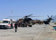 a helicopter brings survivors ashore after they were rescued from the sea following a boat capsize off kyrenia northern cyprus august 30 2026 reuters