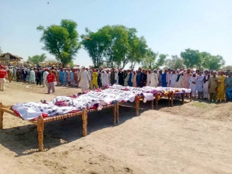 distraught locals in rahim yar khan attend funeral prayers for 13 victims of a boating accident on the indus river an inquiry will be launched by the provincial government to investigate the incident photo express distraught locals in rahim yar khan attend funeral prayers for 13 victims of a boating accident on the indus river an inquiry will be launched by the provincial government to investigate the incident photo express