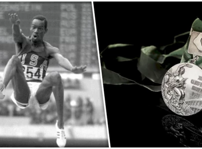 beamon s jump of the century olympic gold sells for 441 000