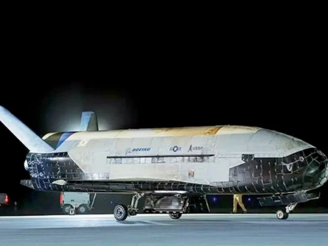 the file photo shows the us military s unmanned x 37b orbital test vehicle pictured at vandenberg space force base california photo reuters the file photo shows the us military s unmanned x 37b orbital test vehicle pictured at vandenberg space force base california photo reuters