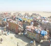 afghan refugees along with their belongings on trucks await deportation to afghanistan near the chaman border crossing photo afp