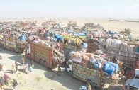 afghan refugees along with their belongings on trucks await deportation to afghanistan near the chaman border crossing photo afp afghan refugees along with their belongings on trucks await deportation to afghanistan near the chaman border crossing photo afp