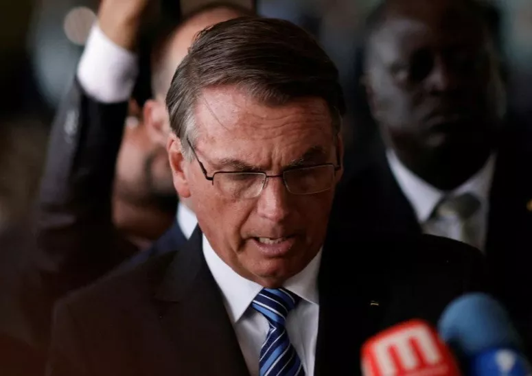 brazil s president jair bolsonaro gives a press statement at the alvorada palace in brasilia brazil november 1 2022 reuters adriano machado file photo brazil s president jair bolsonaro gives a press statement at the alvorada palace in brasilia brazil november 1 2022 reuters adriano machado file photo