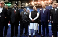 russia s president vladimir putin china s president xi jinping india s prime minister narendra modi indonesia s president prabowo subianto south africa s president cyril ramaphosa and iran s president masoud pezeshkian pose for a picture during the brics summit in new delhi india september 12 2026 photo reuters
