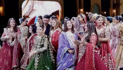 bridal fashion show draws star studded crowd in karachi