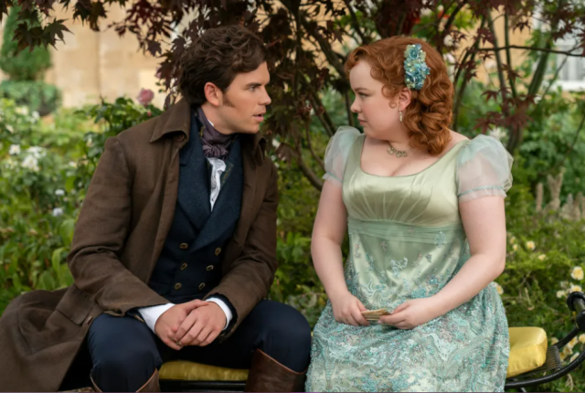 luke newton as colin bridgerton and nicola coughlan as penelope featherington photo liam daniel netflix luke newton as colin bridgerton and nicola coughlan as penelope featherington photo liam daniel netflix