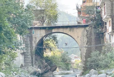 central bridge at alpuri the headquarters of shangla photo express