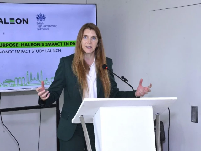 british high commissioner to pakistan he jane marriott said haleon pakistan is strengthening local manufacturing in the country photo express tribune