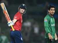 england captain harry brook l celebrates his half century 50 runs as pakistan s saim ayub r looks on during the 2026 icc men s t20 cricket world cup super eights match between england and pakistan at the pallekele international cricket stadium in kandy on february 24 2026 photo afp england captain harry brook l celebrates his half century 50 runs as pakistan s saim ayub r looks on during the 2026 icc men s t20 cricket world cup super eights match between england and pakistan at the pallekele international cricket stadium in kandy on february 24 2026 photo afp