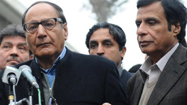 chaudhry pervez elahi r and chaudhry shujaat photo file chaudhry pervez elahi r and chaudhry shujaat photo file