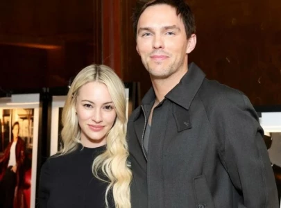 nicholas hoult and wife bryana holly make rare public appearance at flaunt celebration nicholas hoult and wife bryana holly make rare public appearance at flaunt celebration