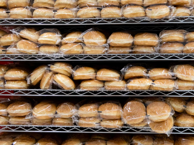 Burger buns stored at a Five Guys fast-food restaurant after the U.S. burger chain opened its first two locations earlier this month, in Beijing, China, August 15, 2026. PHOTO: Reuters