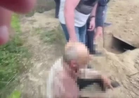 police rescued an old man buried alive for 4 days in moldova photo source screengrab police dailymail