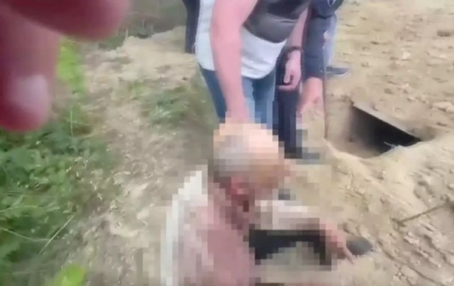 police rescued an old man buried alive for 4 days in moldova photo source screengrab police dailymail police rescued an old man buried alive for 4 days in moldova photo source screengrab police dailymail