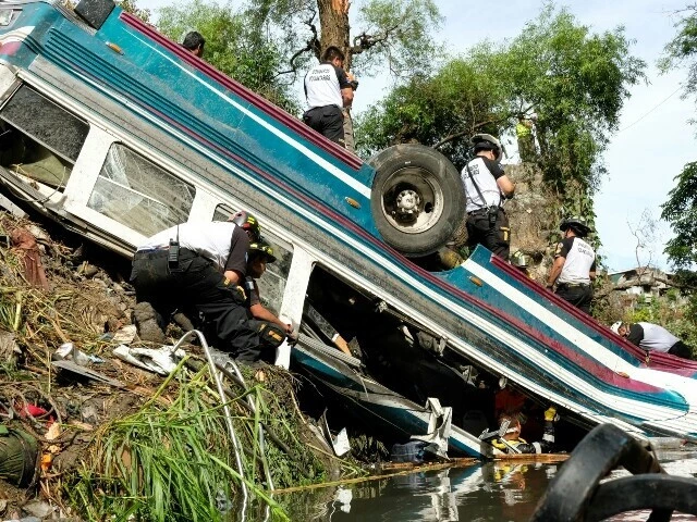 first responders work at the site of a deadly bus crash in guatemala city guatemala february 10 2025 photo reuters first responders work at the site of a deadly bus crash in guatemala city guatemala february 10 2025 photo reuters