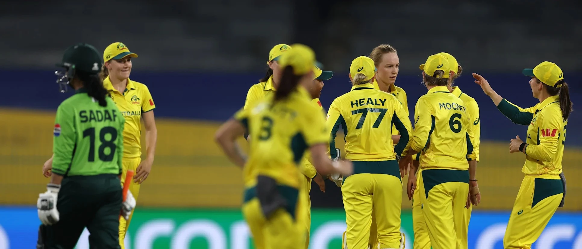 australia s fightback came on the back of pakistan making early inroads with the ball after winning the toss during the icc women s world cup match photo icc