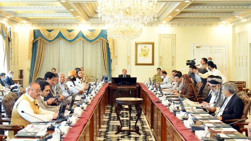 prime minister shehbaz sharif chairs federal cabinet meeting in islamabad on august 16 2022 photo pid