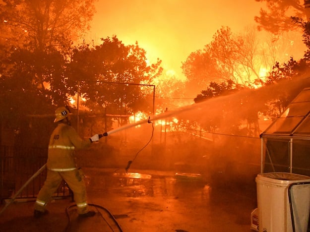 la kenneth fire investigated as arson after suspect detained in west hollywood hills wildfire case