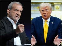 iran s president masoud pezeshkian l and us president donald trump photos file