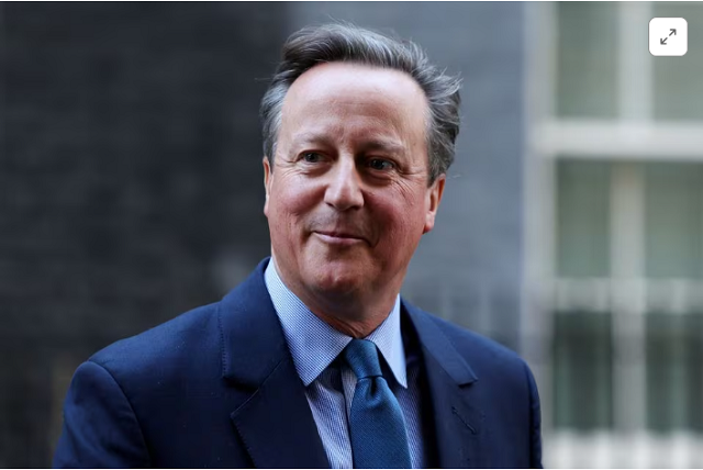 britain s former prime minister and newly appointed foreign secretary david cameron walks outside 10 downing street in london britain november 13 2023 reuters suzanne plunkett acquire licensing rights britain s former prime minister and newly appointed foreign secretary david cameron walks outside 10 downing street in london britain november 13 2023 reuters suzanne plunkett acquire licensing rights