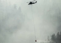 a helicopter uses a bucket to drop water on the brunswick complex wildfires near north bend british columbia canada july 11 2026 photo reuters a helicopter uses a bucket to drop water on the brunswick complex wildfires near north bend british columbia canada july 11 2026 photo reuters