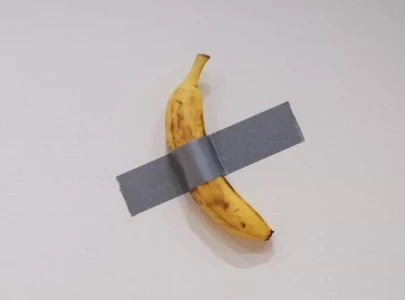 banana duct taped to wall sells for 6 2m to crypto mogul who plans to eat it