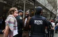 nypd officers detain a demonstrator during a protest amid a two week ceasefire in the u s  israeli conflict with iran along third avenue in the midtown area of new york city u s april 13 2026 photo reuters