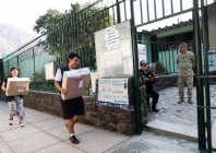 peruvian electoral workers distribute voting materials to polling stations as police and military personnel stand guard ahead of the april 12 general election in lima peru april 11 2026 photo reuters