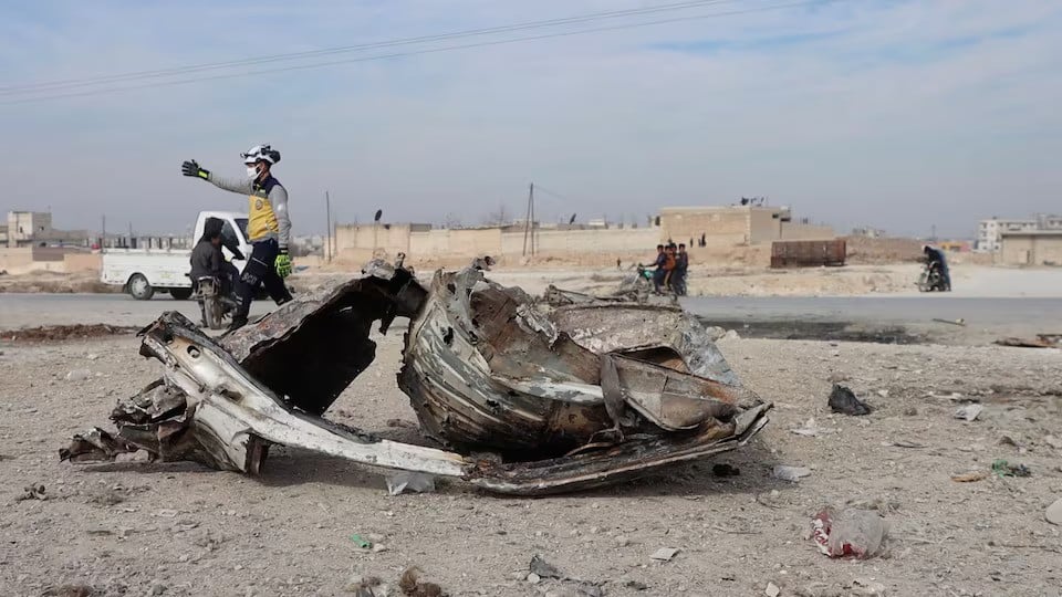 members of the white helmets work in the aftermath of a car bomb explosion in manbij syria february 3 photo reuters