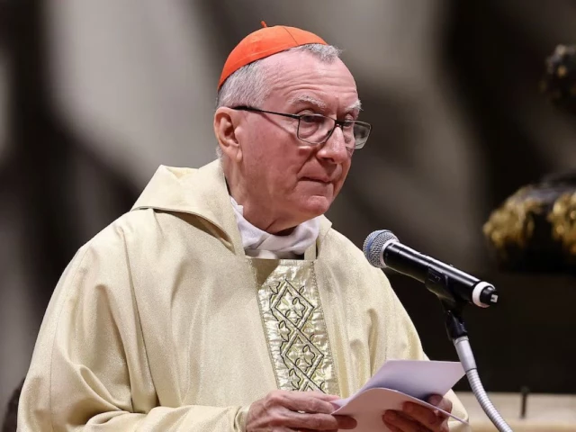 cardinal pietro parolin leads the holy mass to commemorate the 20th anniversary of the death of pope john paul ii in saint peter s basilica at the vatican april 2 2025 photo reuters