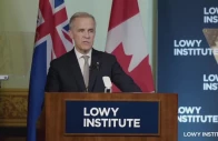 prime minister carney speaking at the lowy institute think tank in sydney on march 4 2026 photo screengrab