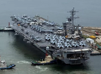 us aircraft carrier arrives in south korea for joint military drills