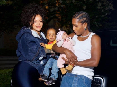 rihanna a ap rocky reveal first look of their son riot in new family portraits