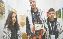 palestinian teens showcase ai agribot