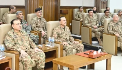 cdf munir receives briefing on security situation during his visit to corps headquarters peshawar on september 22 2026 photo ispr